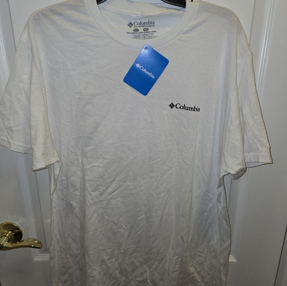 Columbia Men's White Short Sleeve Tee - Picture 3 of 8
